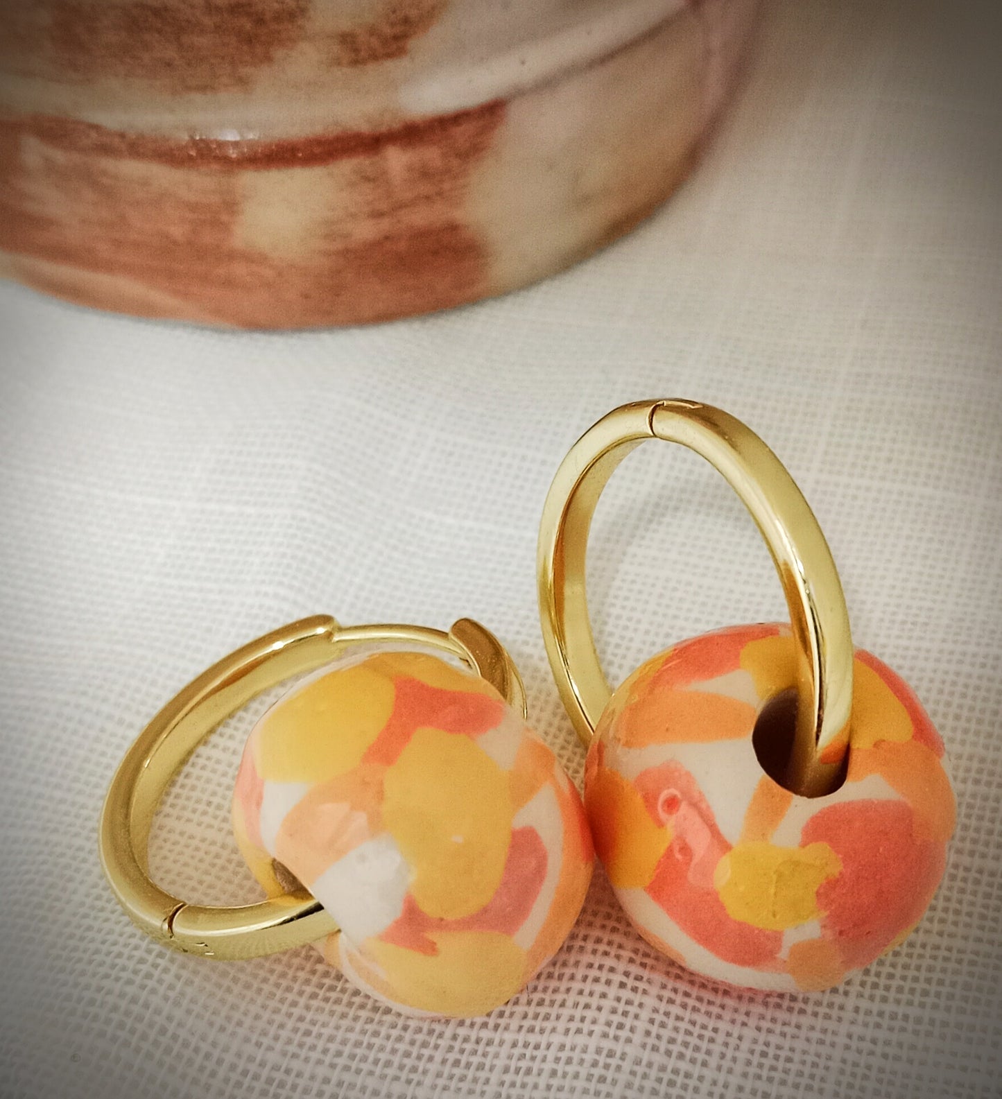 PENDIENTES PLANETA NARANJA