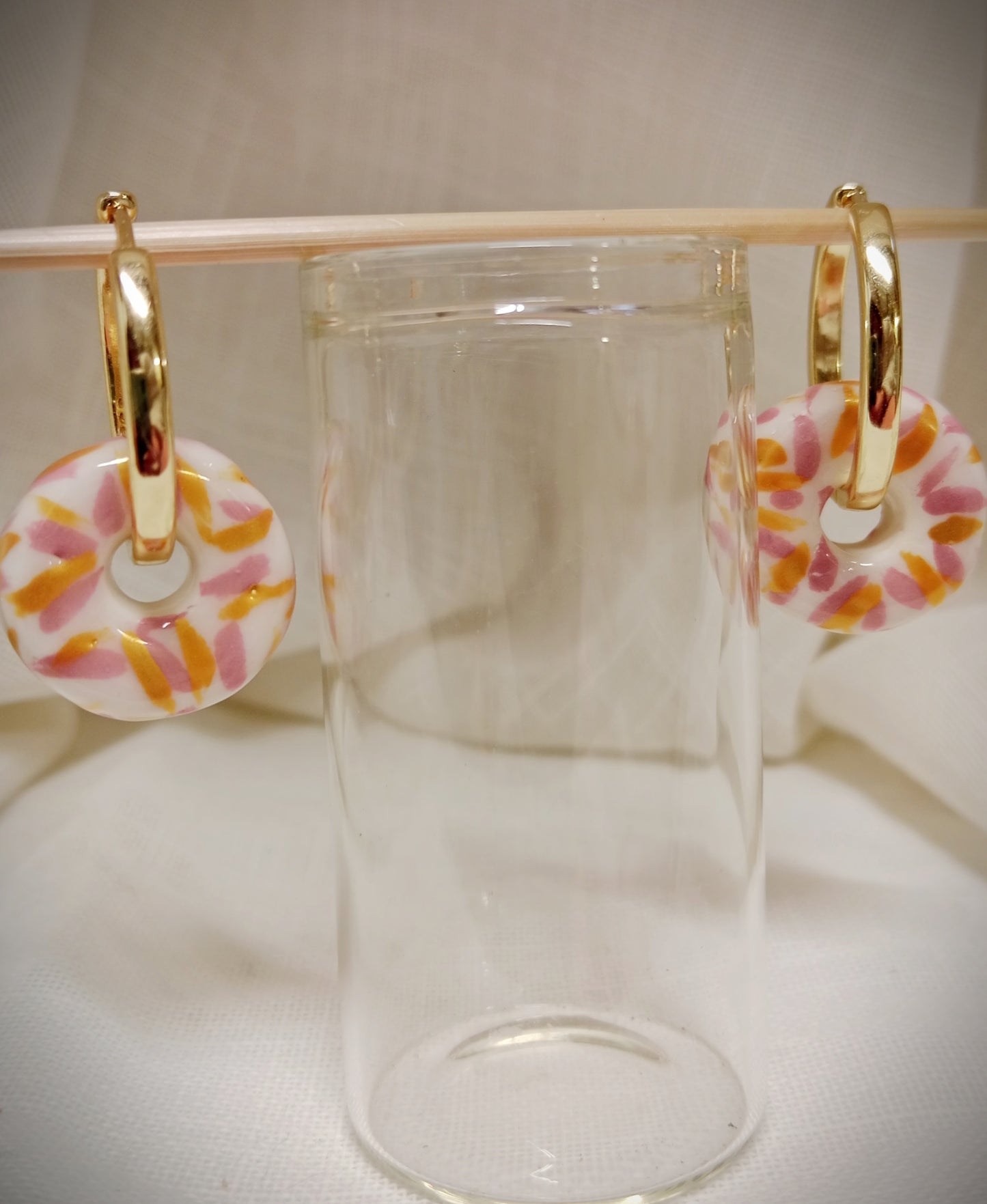 PENDIENTES CARAMELO ROSA