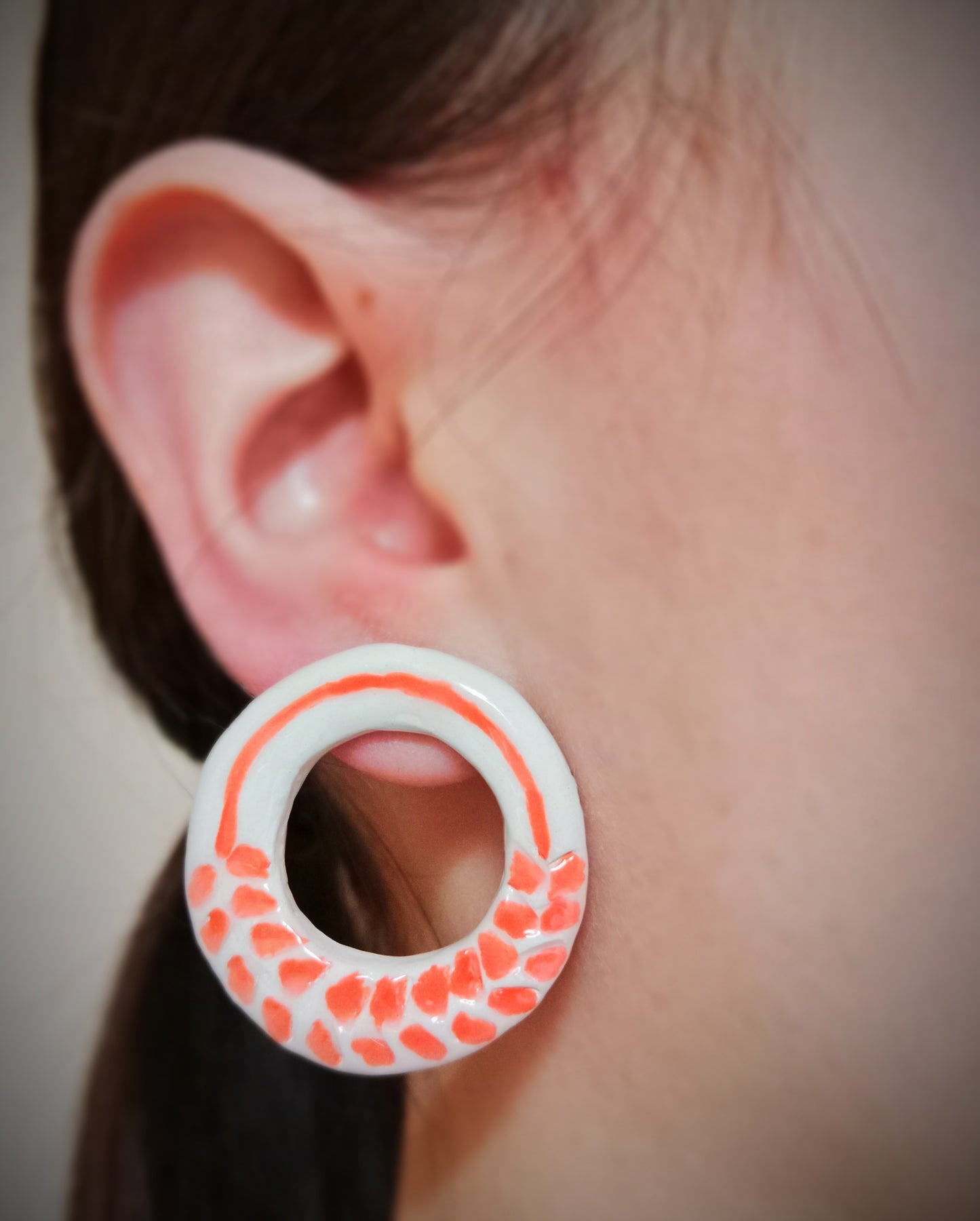 PENDIENTES ESPIGA NARANJA