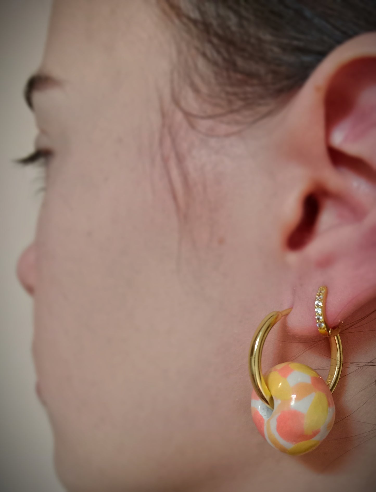 PENDIENTES PLANETA NARANJA